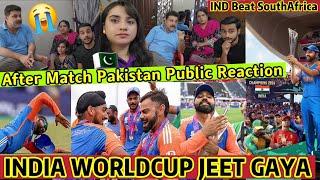 After Match IND BEAT SA HARA Match INDIA Kaisay JeetaPAKISTAN PUBLIC REACTION INDIA WIN T20WC