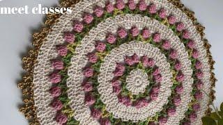 American  crochet thalpos design/doily/mandala/lokricha/tablecloth/rug