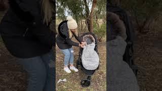 How to use the baby luno Nordic Footmuff (Raindrops Thin)