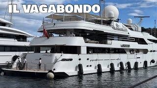 Italy CRN made IL VAGABONDO 65m.  docks & depart at Monaco