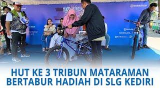 Meriah, Perayaan HUT Tribun Mataraman ke-3, Ratusan Warga Ikuti Senam Pagi di Simpang Gumul Kediri