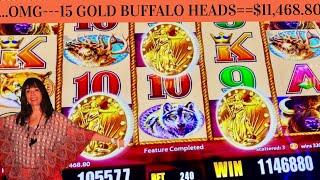 #464---MASSIVE JACKPOT $11400.00 w 15 Gold Buffalo Heads...One of PK's FAVORITE jackpots of 2022.