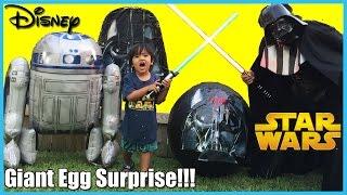 GIANT EGG SURPRISE OPENING Disney Toys Star Wars