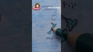 BTS  World map colourfulllll drawing#easy and simple#saniya art class