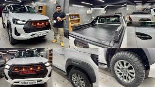 Toyota Hilux Modification | Grill | Lights | Cladding | Tyres | Roll Bar | Shutter | Bharat Car