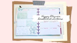 Happy Planner Dashboard Layout DIY Stickers on the Silhouette | Periwinkle Planner Co