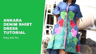 Shirt dress Tutorial @stylewithOma #how to sew a shirt dress#denimdress