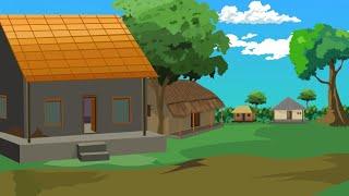 Village cartoon background | Copyright free | animated Videos | Village Animation | Nature Escapes