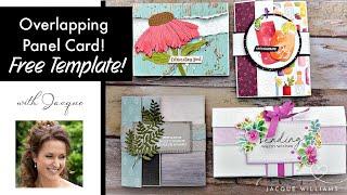 Fun Fold! Easy Overlapping Panel Card with Free Template!