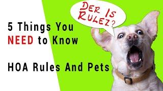 HOA Rules and Pets - 5 Things You NEED to Know