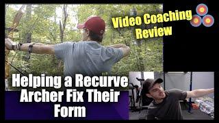 Helping a Recurve Archer Fix some Form Problems | Archery Video Coaching Review