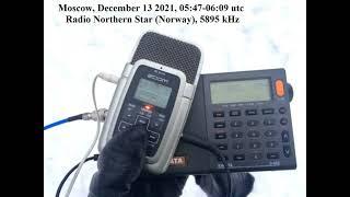 R. Northern Star 5895 kHz on SUNRISE in Moscow, 13 Dec 2021, 05:47utc