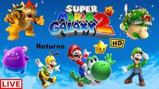 Super Mario Galaxy 2 HD Live Stream Part 3 Finishing World 6 Beginning World S & Green Star Hunting