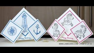 No.551 - Double Diamond Card - JanB UK Stampin’ Up! Independent Demonstrator