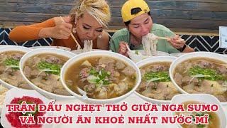 ĐỐI ĐẦU NGHẸT THỞ VỚI NGƯỜI PHỤ NỮ ĂN KHỎE NHẤT NƯỚC MĨ @RainaHuang ,LỘI NGƯỢC DÒNG CỦA NGA SUMO