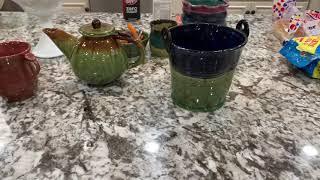 Laguna glaze pots.