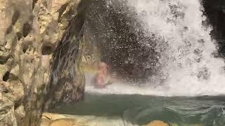 Dipping in Cane River Falls main waterfall 2 - Bull Bay St Andrew Jamaica January 9, 2025