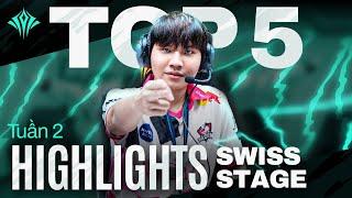 TOP 5 PHA XỬ LÝ HAY NHẤT SWISS STAGE - TUẦN 2 | TOP PLAYS #2 | AIC 2024