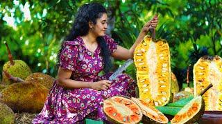 Well-Ripened Pink Jackfruit  Creating Kesari & Young Coconut Drink [Traditional Sri Lankan Cooking]