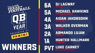 2023 Dave Campbell's Texas Football QB of the Year Presented by Panini America