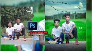 Photoshop CC Background Change and Photo Retouch Tutorial|PS manipulation tutorial|KISHAN PHOTOSHOP