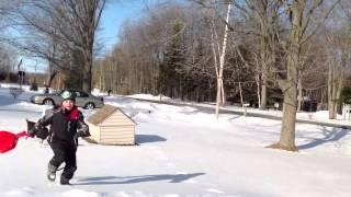 Jukin Media Two wild Turkeys attack scared boy