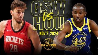 Golden State Warriors vs Houston Rockets Full Game Highlights | Nov 2, 2024 | FreeDawkins