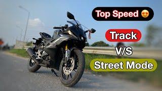 2021 Yamaha r15 v4 Top speed Test In All Modes | नाम का Track Mode  | Track Mode Vs Street Mode !