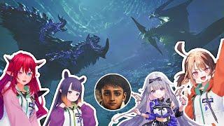 Hololive Girls Reaction To Rey Dau VS White Wraith In Monster Hunter Wilds [ Hololive EN ]