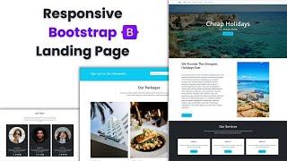 Responsive Bootstrap 5 Landing Page Design | Full Tutorial