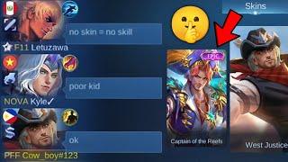 CLINT "NO SKIN" PRANK IN HIGH RANK!! (I MET YOUTUBER GUSION!?) - CLINT NEW EPIC SKIN GAMEPLAY MLBB