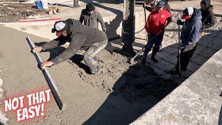 Concrete pit is ready for steaming piles of manure! 