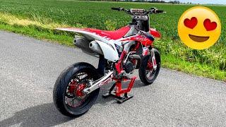 FINALLY, A SUPERMOTO!  (REVEAL) Honda CRF450R Supermoto Build #3