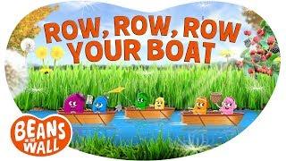 Row, Row, Row Your Boat | Kids Songs | Beans in the Wall