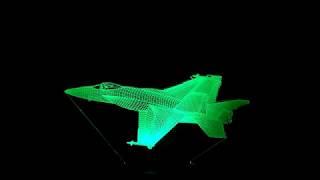 3d Led Night Light Warcraft Plane Model illusion Lampara Boys Kids Gift