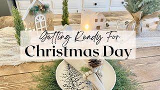 Getting Ready For Christmas Day | Christmas Tablescape DIYs | Pretty Present Wrapping