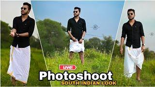 South Indian look photoshoot | Anna look | nikon z6ii | lungi poses | South Indian lungi poses | BTS