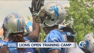 Brad Galli and Justin Rose at the start of Lions training camp