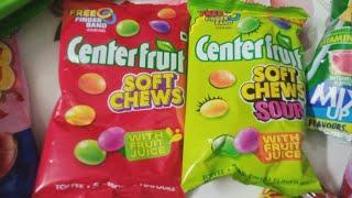 Center Fruit Soft Chews With Fruit Free Finger Ring #asmr #candies #softchews