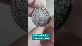 Switzerland  2 Francs 1886 Silver .835