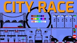 24 Marble Race EP. 32: City Race (by Algodoo)