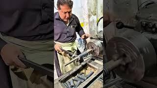 Vintage Lathe in Action: Spring Making by Hand #shorts