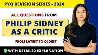 All Important Questions Of Philip Sidney - Video 1 | Literary Criticism | Sunaina Jethani