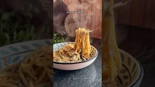 10 minute lazy lunch fix | Creamy Mushroom Spaghetti #viralshorts #foodshorts