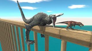 Escape from Skullcrawler | Survival on the Perilous Wooden Bridge - Animal Revolt Battle Simulator