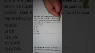 Questão do ENEM sobre porcentagem