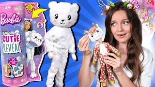 КУКЛА В ПЛЮШЕВОМ КОСТЮМЕ! Barbie Cutie Reveal ОЛЕНЬ и белый МИШКА: обзор и распаковка