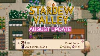 The least progress witnessed in a progress update video 🫣 | Stardew Valley 1.6 | August