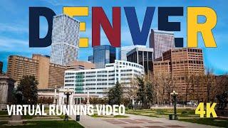 Explore Denver, Colorado: Virtual Run Through Scenic Trails & Downtown Streets | 4K Running Video