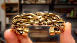 Making a HEAVY Cuff Bracelet - RECYCLING a Scrap Basket